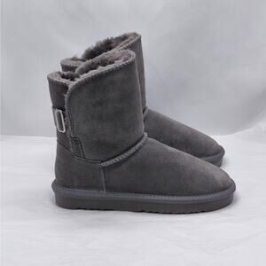 Style & Co Teenyy Women's Suede Ankle Booties Size 7 Gray Casual Outdoor Boots